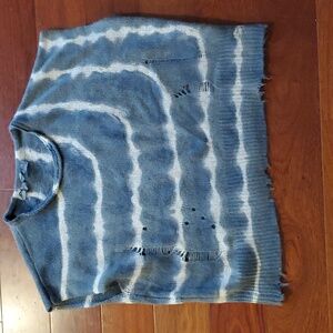 Unique Deconstructed Distressed Racquel Allegra loose fit cashmere pullover